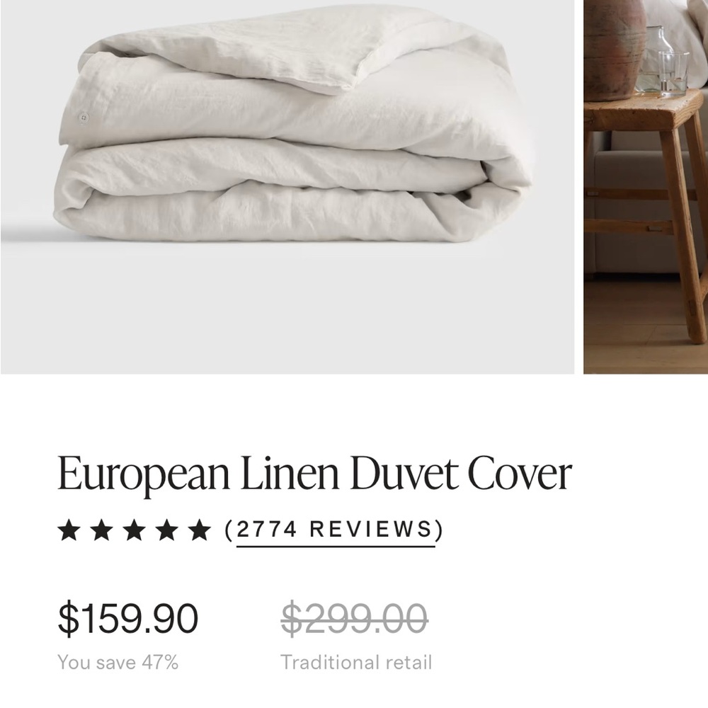 Quince European Linen Duvet